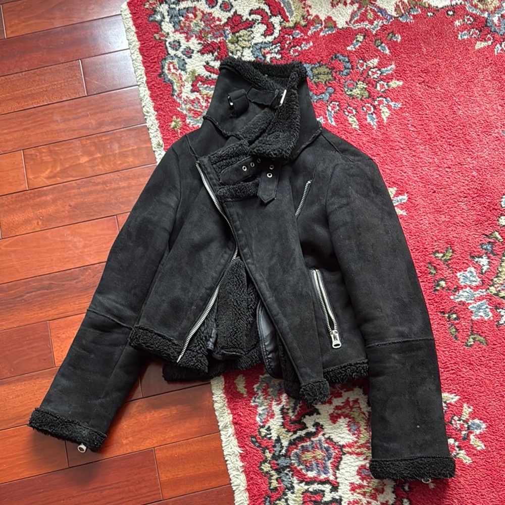 Zara Black Shearling Women's Jacket